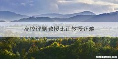 高校评副教授比正教授还难