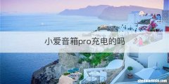 小爱音箱pro充电的吗