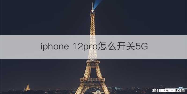 iphone 12pro怎么开关5G