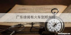 广东徐闻有火车到郑州吗