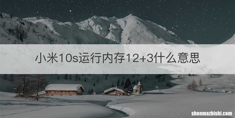小米10s运行内存12+3什么意思
