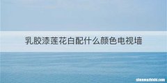 乳胶漆莲花白配什么颜色电视墙