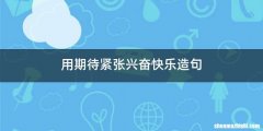 用期待紧张兴奋快乐造句