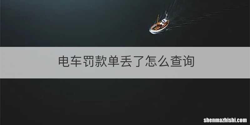 电车罚款单丢了怎么查询