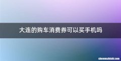 大连的购车消费券可以买手机吗