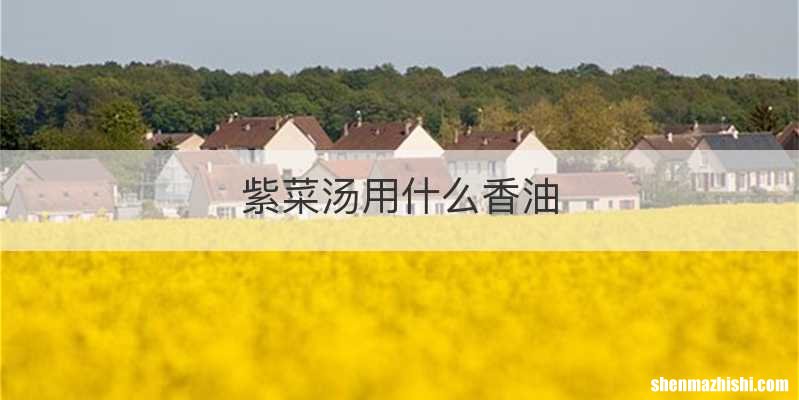 紫菜汤用什么香油