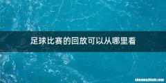 足球比赛的回放可以从哪里看