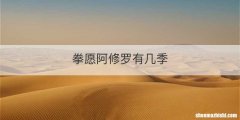 拳愿阿修罗有几季