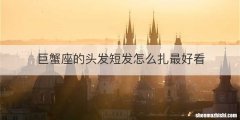 巨蟹座的头发短发怎么扎最好看