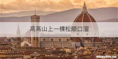 高高山上一棵松顺口溜