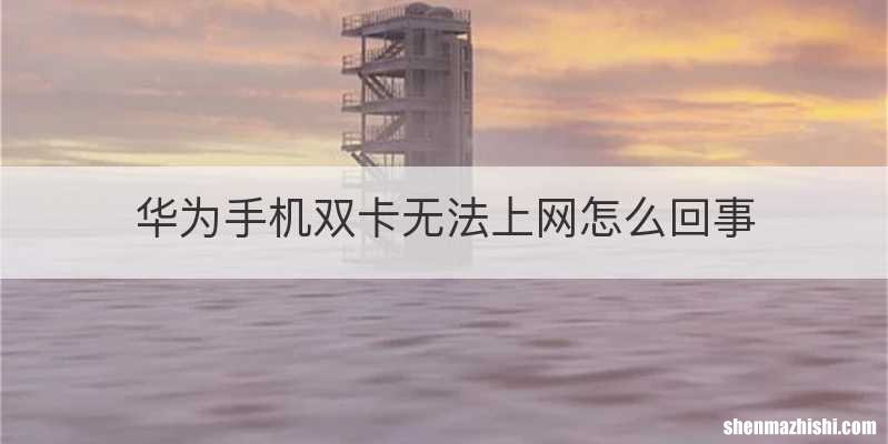 华为手机双卡无法上网怎么回事