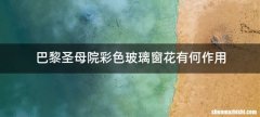 巴黎圣母院彩色玻璃窗花有何作用
