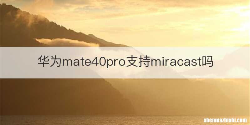 华为mate40pro支持miracast吗
