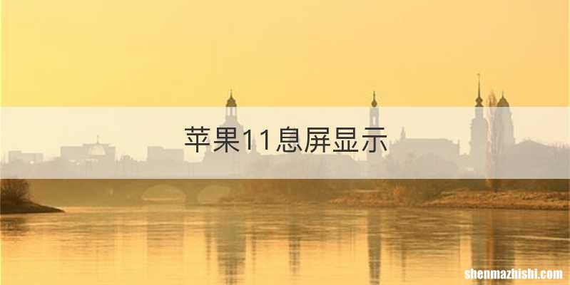 苹果11息屏显示