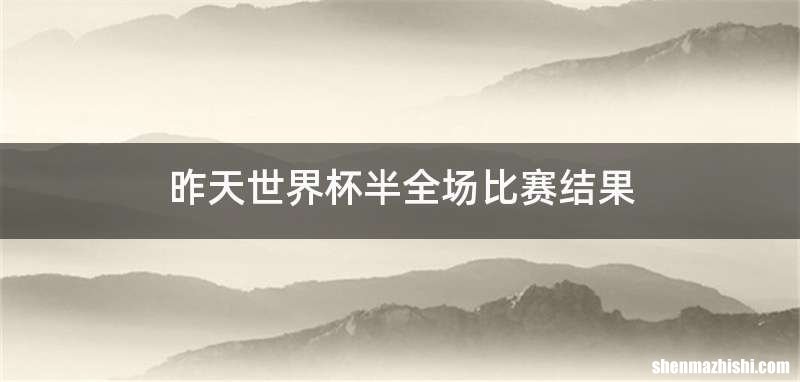 昨天世界杯半全场比赛结果