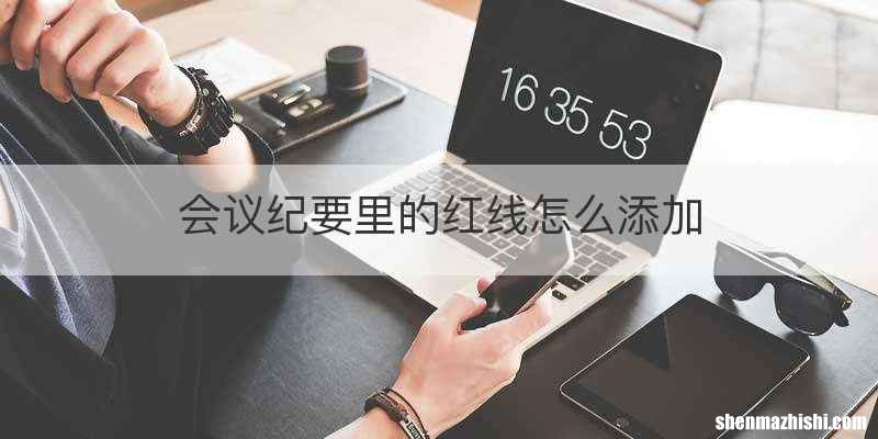 会议纪要里的红线怎么添加