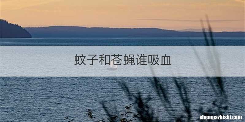 蚊子和苍蝇谁吸血