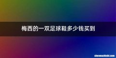 梅西的一双足球鞋多少钱买到