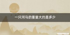 一只河马的重量大约是多少