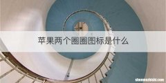 苹果两个圈圈图标是什么