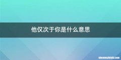 他仅次于你是什么意思