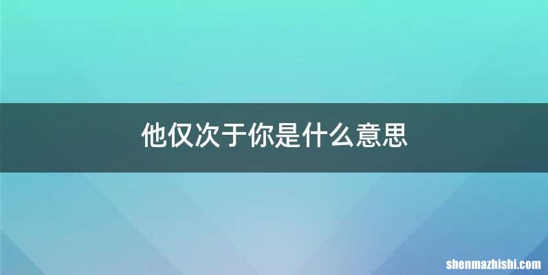 他仅次于你是什么意思