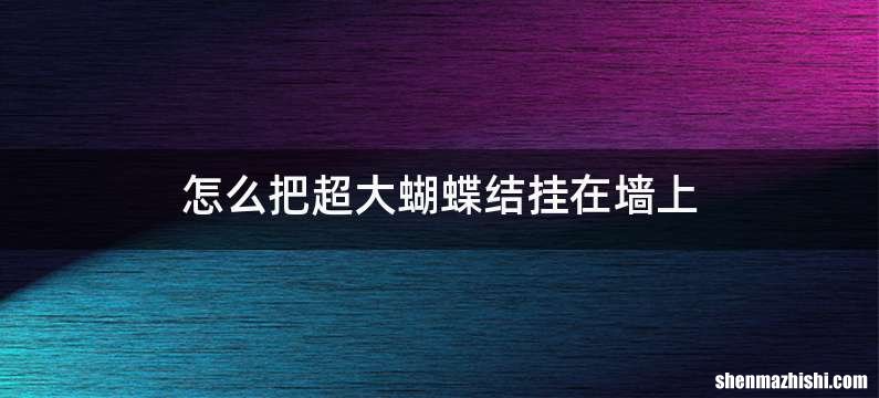怎么把超大蝴蝶结挂在墙上