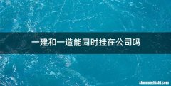 一建和一造能同时挂在公司吗
