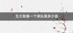 五大联赛一个球队踢多少场