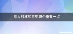 意大利杯和意甲哪个重要一点