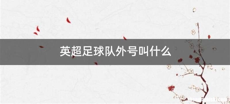 英超足球队外号叫什么