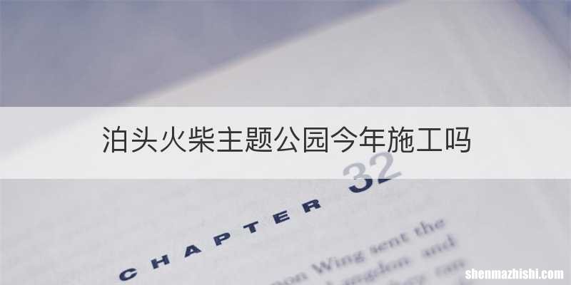 泊头火柴主题公园今年施工吗