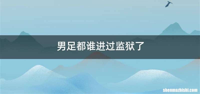 男足都谁进过监狱了