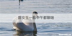 跟女生一般中午都聊啥