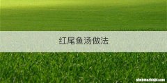 红尾鱼汤做法