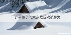 一岁半孩子的大多数游戏被称为