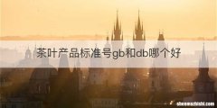 茶叶产品标准号gb和db哪个好