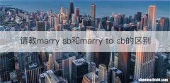 请教marry sb和marry to sb的区别