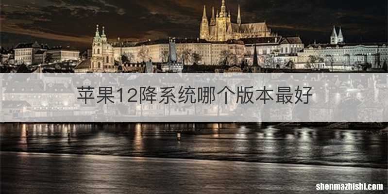 苹果12降系统哪个版本最好