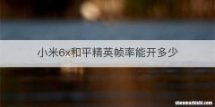 小米6x和平精英帧率能开多少