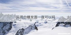 只用白糖发面一夜可以吗
