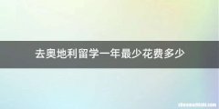 去奥地利留学一年最少花费多少