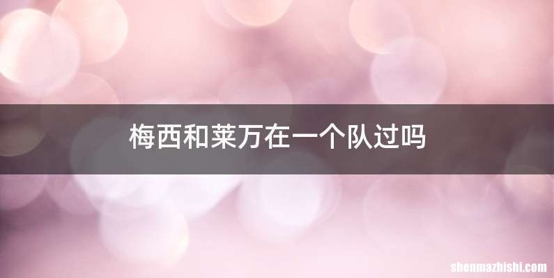 梅西和莱万在一个队过吗