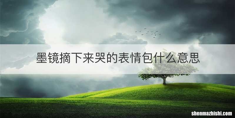 墨镜摘下来哭的表情包什么意思
