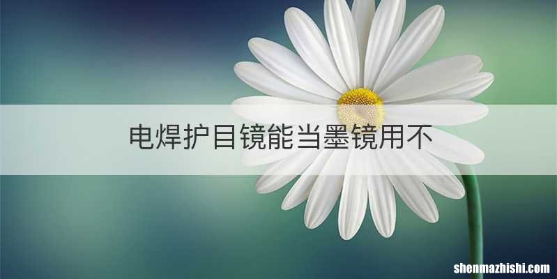 电焊护目镜能当墨镜用不