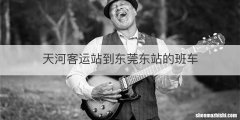 天河客运站到东莞东站的班车