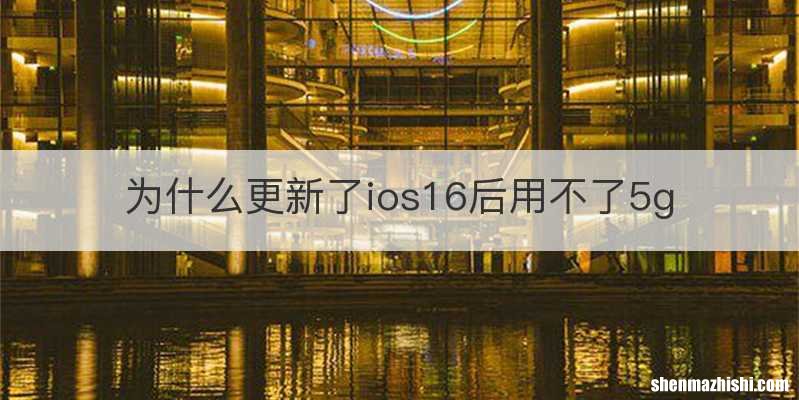 为什么更新了ios16后用不了5g