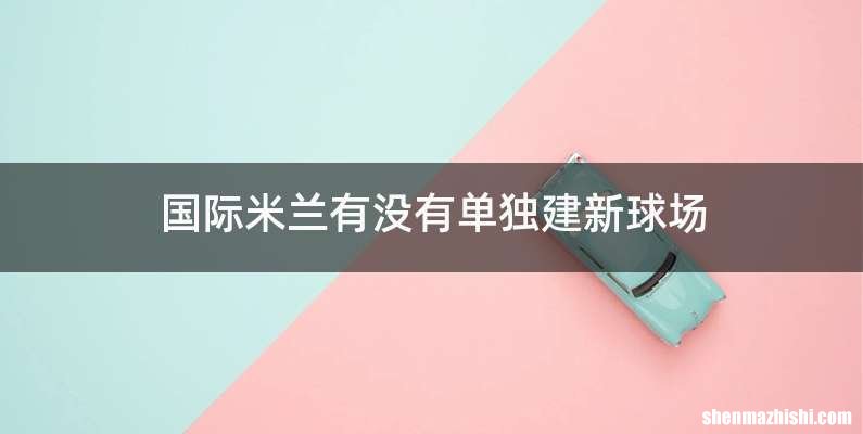 国际米兰有没有单独建新球场