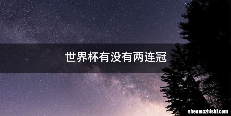 世界杯有没有两连冠