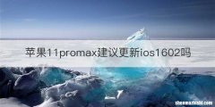 苹果11promax建议更新ios1602吗